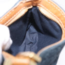CELINE C Macadam Hand Bag Suede Blue Gold Tone Auth ka6473A-22