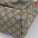 GUCCI GG Blooms Backpack PVC Leather Beige Silver 410544 Auth ka6474A-16