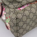 GUCCI GG Blooms Backpack PVC Leather Beige Silver 410544 Auth ka6474A-17