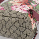 GUCCI GG Blooms Backpack PVC Leather Beige Silver 410544 Auth ka6474A-18