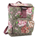 GUCCI GG Blooms Backpack PVC Leather Beige Silver 410544 Auth ka6474A-1