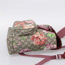 GUCCI GG Blooms Backpack PVC Leather Beige Silver 410544 Auth ka6474A-4
