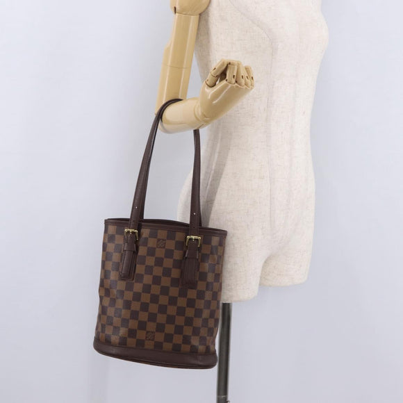 LOUIS VUITTON Damier Ebene Marais Shoulder Bag N42240 LV Auth ka6475