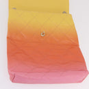 CHANEL Large Hobo Matelasse Chain Shoulder Bag Calf Skin Orange Auth ka6476SAM-17