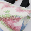 LOEWE Hand Bag Canvas White Multicolor Auth ka6479V-15