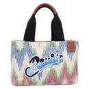 LOEWE Hand Bag Canvas White Multicolor Auth ka6479V-13