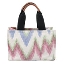 LOEWE Hand Bag Canvas White Multicolor Auth ka6479V-2