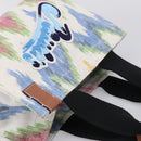 LOEWE Hand Bag Canvas White Multicolor Auth ka6479V-6