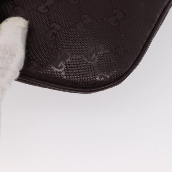 GUCCI GG implementation Waist Bag PVC Wine Red Silver 233269 Auth ka648