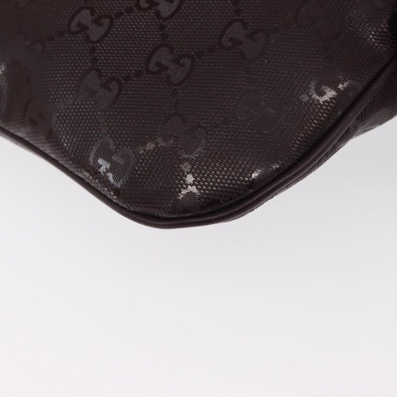 GUCCI GG implementation Waist Bag PVC Wine Red Silver 233269 Auth ka648