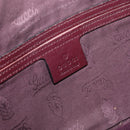 GUCCI GG implementation Waist Bag PVC Wine Red Silver 233269 Auth ka648-20