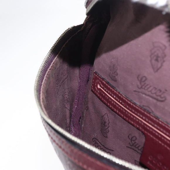 GUCCI GG implementation Waist Bag PVC Wine Red Silver 233269 Auth ka648