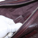 GUCCI GG implementation Waist Bag PVC Wine Red Silver 233269 Auth ka648-12