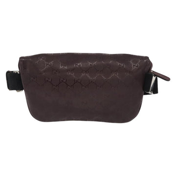 GUCCI GG implementation Waist Bag PVC Wine Red Silver 233269 Auth ka648 - 0