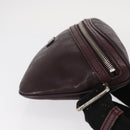 GUCCI GG implementation Waist Bag PVC Wine Red Silver 233269 Auth ka648-3