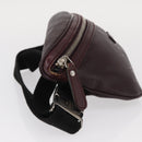 GUCCI GG implementation Waist Bag PVC Wine Red Silver 233269 Auth ka648-4