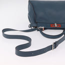 FENDI Peek A Boo Hand Bag Leather 2way Blue Silver 8BN290 Auth ka6482V-9