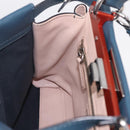 FENDI Peek A Boo Hand Bag Leather 2way Blue Silver 8BN290 Auth ka6482V-24