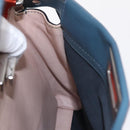 FENDI Peek A Boo Hand Bag Leather 2way Blue Silver 8BN290 Auth ka6482V-26