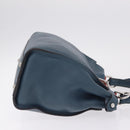 FENDI Peek A Boo Hand Bag Leather 2way Blue Silver 8BN290 Auth ka6482V-3