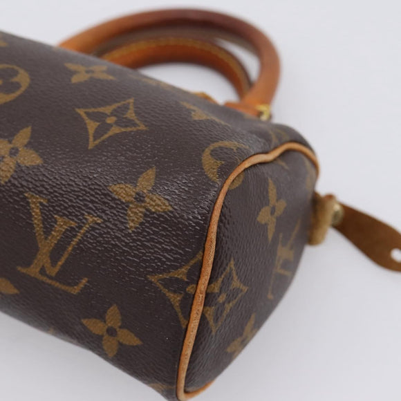 LOUIS VUITTON Monogram Mini Speedy Hand Bag M41534 LV Auth ka6485