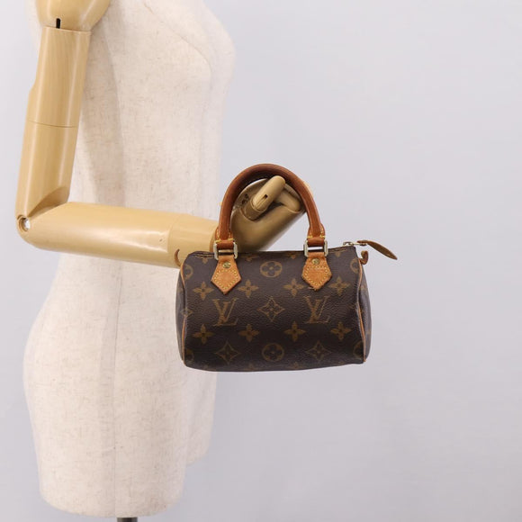 LOUIS VUITTON Monogram Mini Speedy Hand Bag M41534 LV Auth ka6485