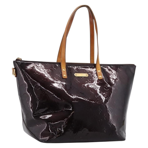 LOUIS VUITTON Monogram Vernis Bellevue GM Tote Bag Amarante M93589 Auth ka6486