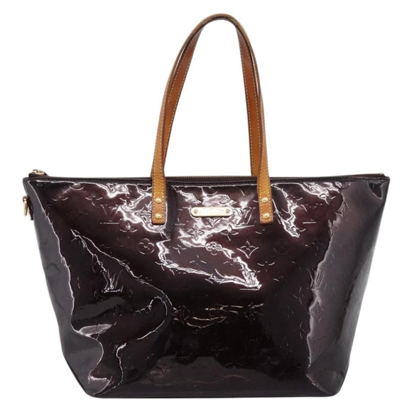 LOUIS VUITTON Monogram Vernis Bellevue GM Tote Bag Amarante M93589 Auth ka6486