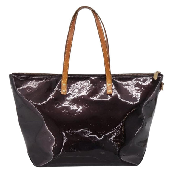 LOUIS VUITTON Monogram Vernis Bellevue GM Tote Bag Amarante M93589 Auth ka6486