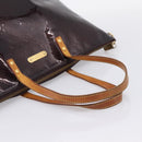 LOUIS VUITTON Monogram Vernis Bellevue GM Tote Bag Amarante M93589 Auth ka6486-7