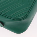 GUCCI GG Marmont Chain Shoulder Bag Leather Green Gold Tone 447632 Auth ka6487V-17