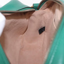 GUCCI GG Marmont Chain Shoulder Bag Leather Green Gold Tone 447632 Auth ka6487V-24