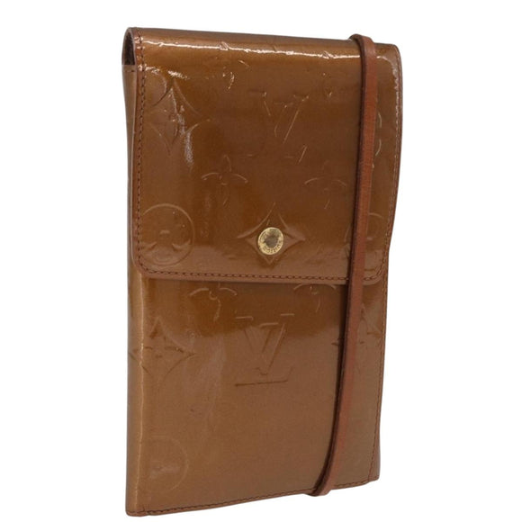LOUIS VUITTON Monogram Vernis Walker Wallet Bronze M91154 LV Auth ka6490