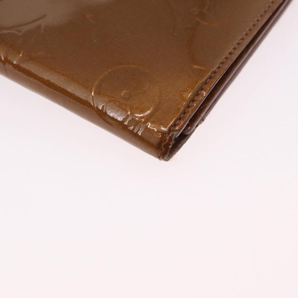 LOUIS VUITTON Monogram Vernis Walker Wallet Bronze M91154 LV Auth ka6490