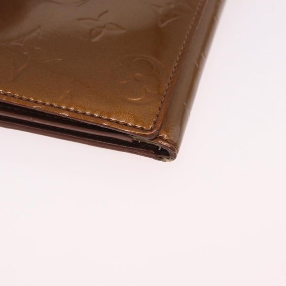 LOUIS VUITTON Monogram Vernis Walker Wallet Bronze M91154 LV Auth ka6490