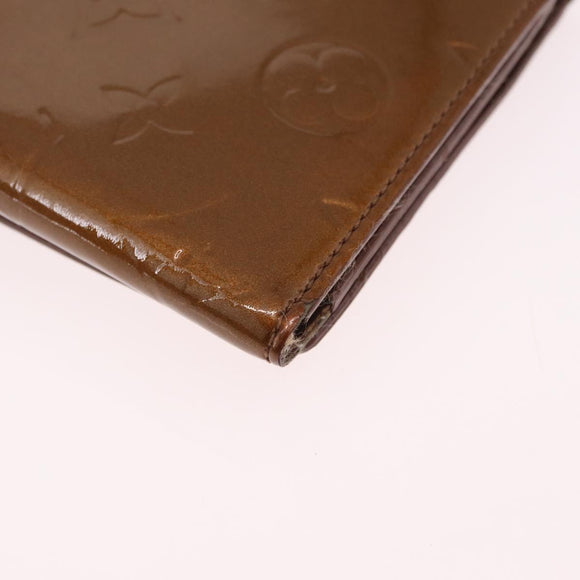 LOUIS VUITTON Monogram Vernis Walker Wallet Bronze M91154 LV Auth ka6490