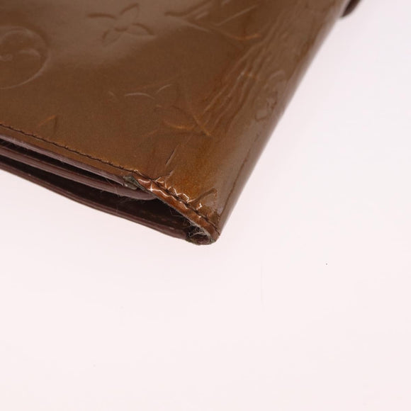 LOUIS VUITTON Monogram Vernis Walker Wallet Bronze M91154 LV Auth ka6490