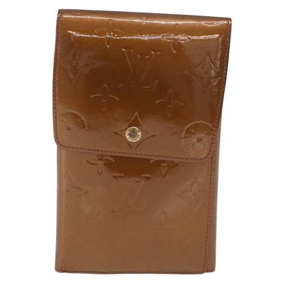 LOUIS VUITTON Monogram Vernis Walker Wallet Bronze M91154 LV Auth ka6490