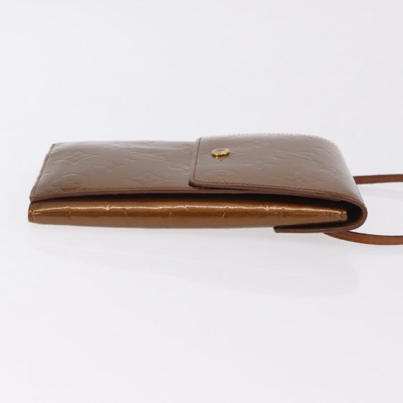 LOUIS VUITTON Monogram Vernis Walker Wallet Bronze M91154 LV Auth ka6490