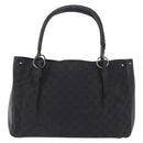 GUCCI GG Canvas Tote Bag Black Silver 115015 Auth ka6491-2