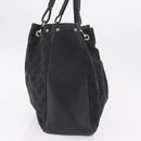 GUCCI GG Canvas Tote Bag Black Silver 115015 Auth ka6491-5