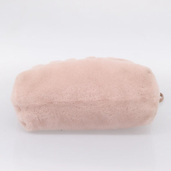 Miu Miu Shoulder Bag Fur Pink Auth ka6494V
