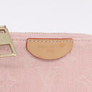 LOUIS VUITTON Monogram Denim Pochette Cles Coin Purse Pink M13208 Auth ka6496M-18