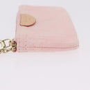 LOUIS VUITTON Monogram Denim Pochette Cles Coin Purse Pink M13208 Auth ka6496M-4
