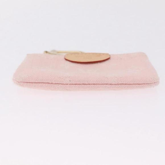 LOUIS VUITTON Monogram Denim Pochette Cles Coin Purse Pink M13208 Auth ka6496M