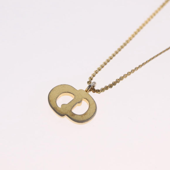 Christian Dior Necklace Metal Gold Tone Auth ka6499