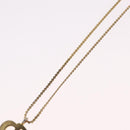 Christian Dior Necklace Metal Gold Tone Auth ka6499-11