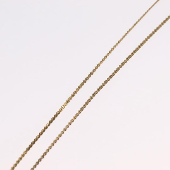Christian Dior Necklace Metal Gold Tone Auth ka6499