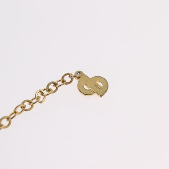 Christian Dior Necklace Metal Gold Tone Auth ka6499