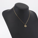Christian Dior Necklace Metal Gold Tone Auth ka6499-17